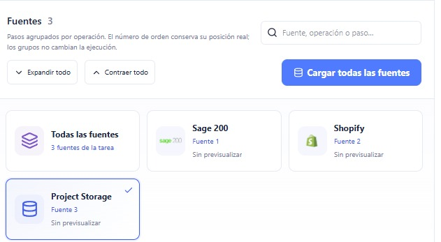 fuentes de datos distillsync