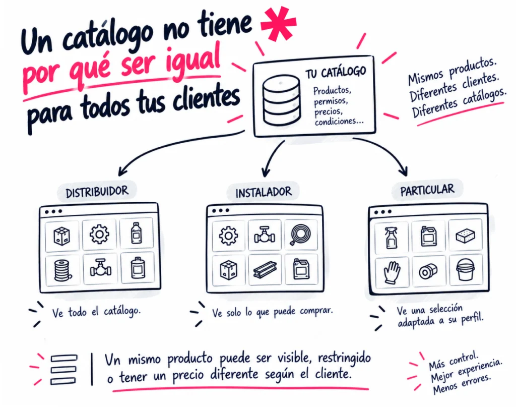 ecommerce catalogo b2b por cliente distillsync